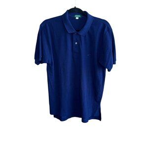 Giordano Men's Vintage Navy Blue Pique Knit Golf Polo Shirt Size Large